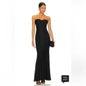 Majorelle black lace dress size large